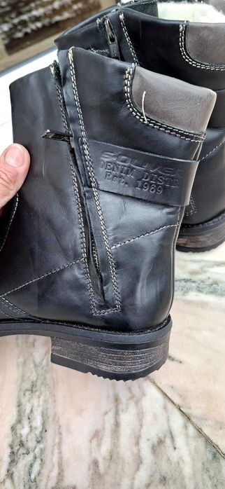 Ghete negre piele imblanite s.Oliver 39