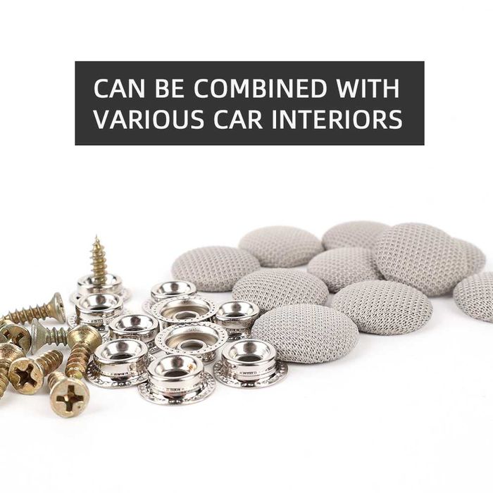 Reparatie plafon auto cu capse tapitate - set 20 buc GRI