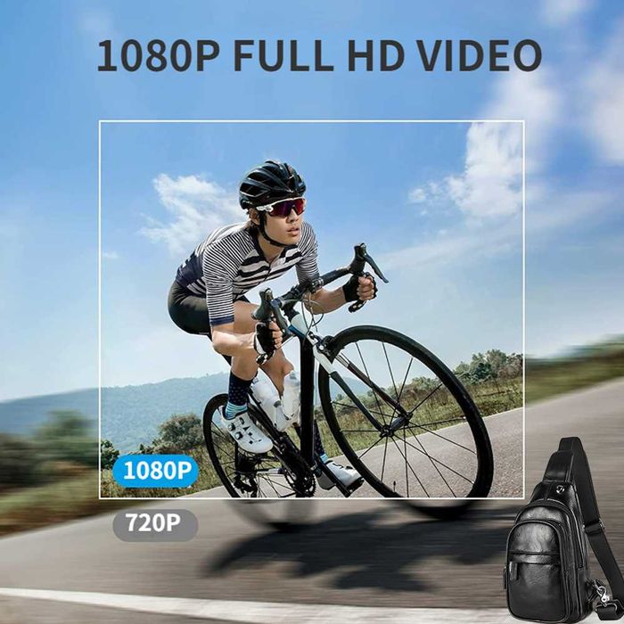 Мъжка кожена чанта със скрита камера, шпионска WIFI камера