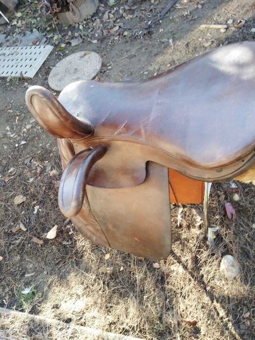 Șa călărie de piele de concurs