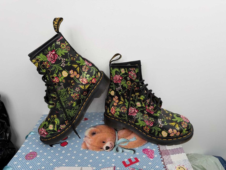 Dr Martens Floral Bloom Butterfly Leather Lace Up''оригинални боти 36