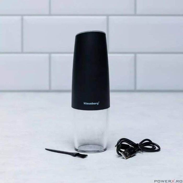 Rasnita pentru sare si piper, electrica, neagra KINGHoff