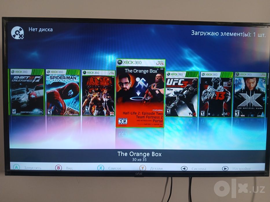 Xbox 360 slim 35 ta oʻyin va retro sega dendy 1000 ta oʻyin