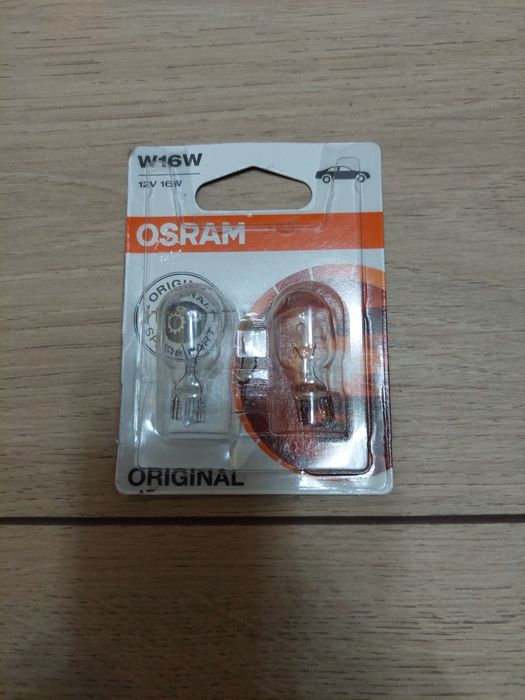 Bec pozitie Osram W16W 12V 16 W Alb 2 bucati, nou
