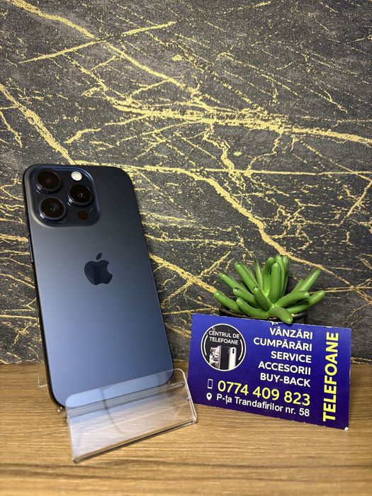 Iphone 15 Pro/128Gb/Garantie 2Ani Centrul de Telefoane/Rate