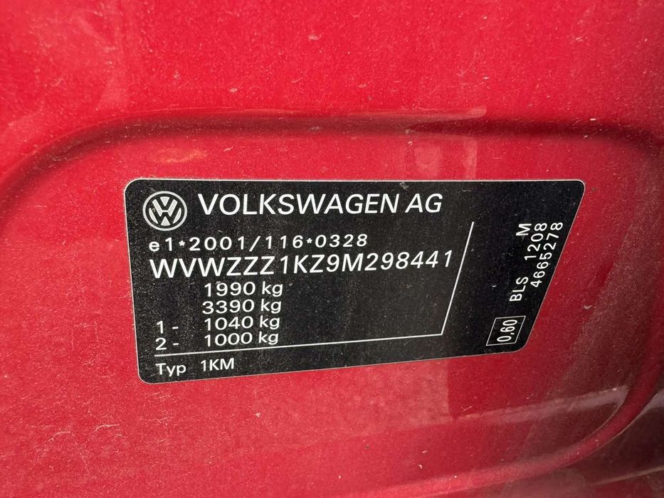 Фолксваген Голф 5 1.9 тди комби 2008 год  код на мотора  BLS