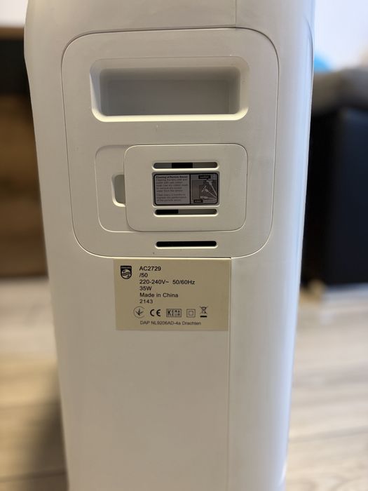 Purificator aer PHILIPS AC2729/50, 4 trepte viteza, Hepa, Umidificare, alb-negru
