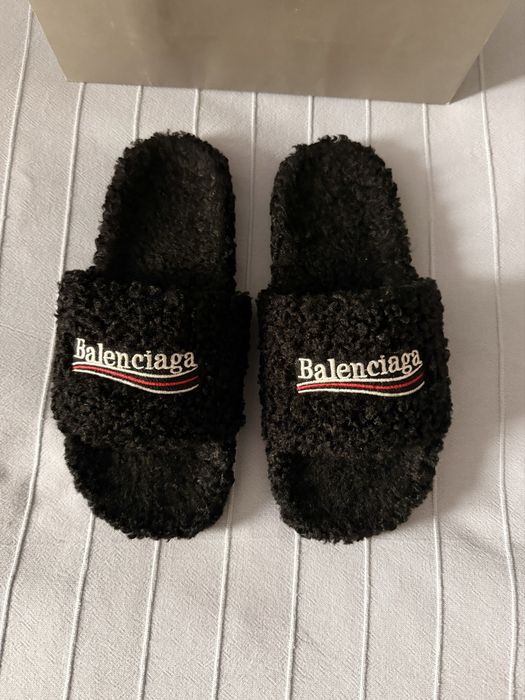 Balenciaga Fur Slides