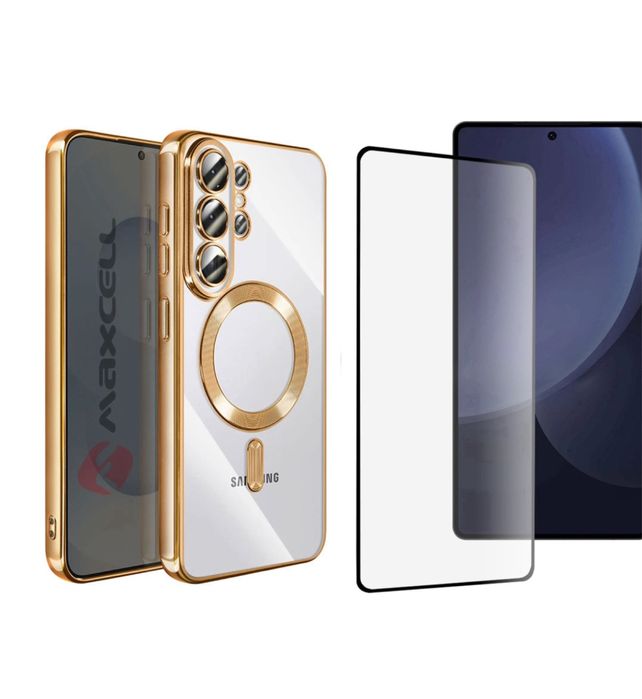 Samsung S25 S26 EDGE PLUS ULTRA Husa Magsafe Color + Folie Sticla