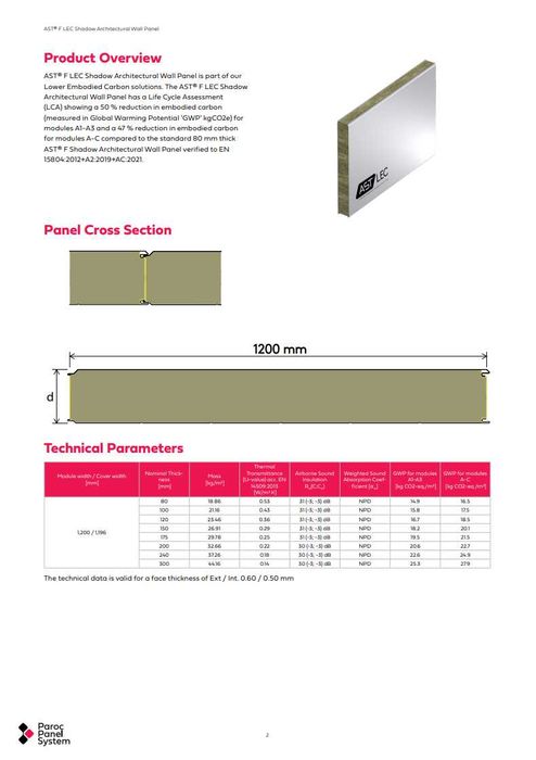 Panouri sandwich Paroc 100mm