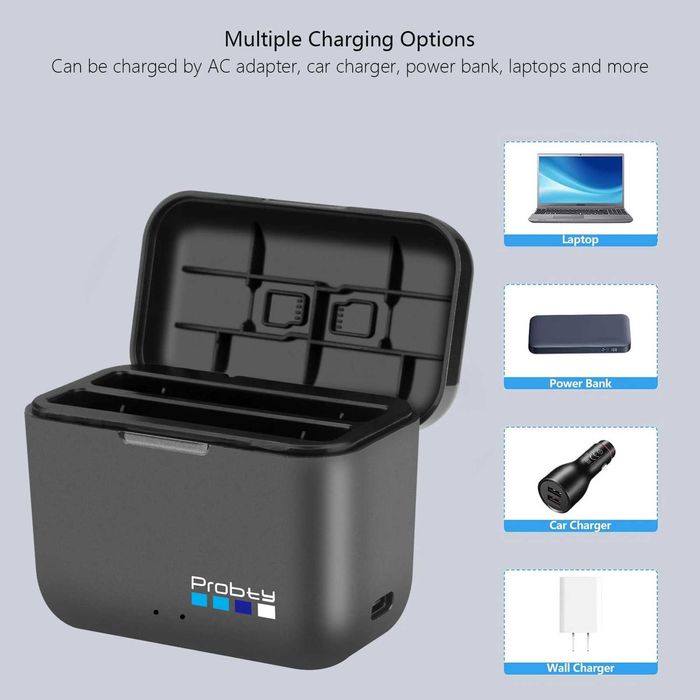 Set 2 acumulatori 2850mAh + incarcator dublu camere Insta360 X5