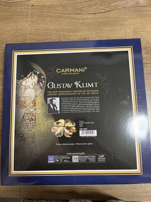 Set aperitiv 4 piese inima Gustav Klimt