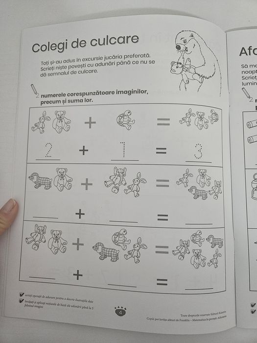 Set 3 cărți educative Franklin – Matematică în povești