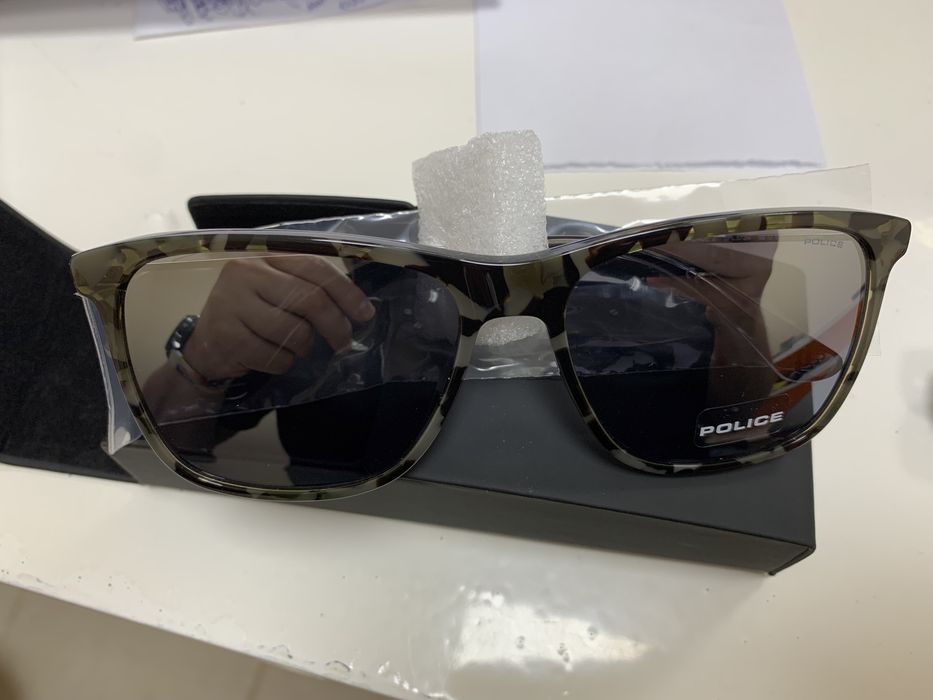 Продавам Police - Квадратни слънчеви очила, Кафяв, 56-17-145