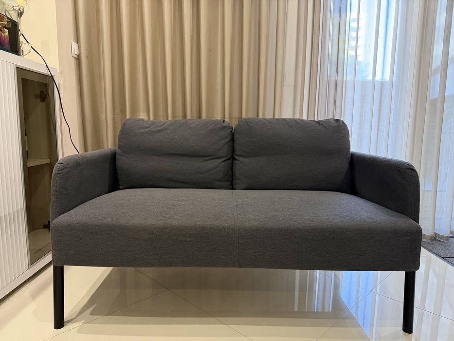 IKEA canapea 2 locuri GLOSTAD Knisa gri închis
