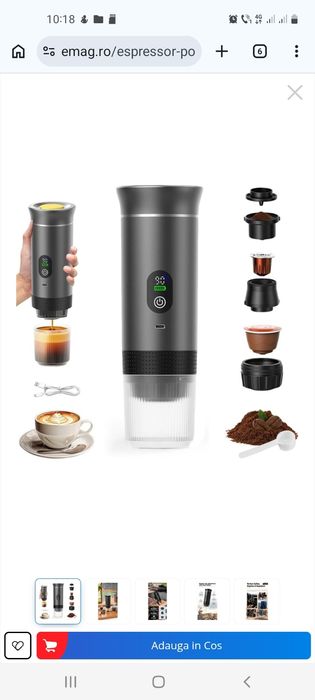 Espressor portabil 3 in 1 ,  NOU