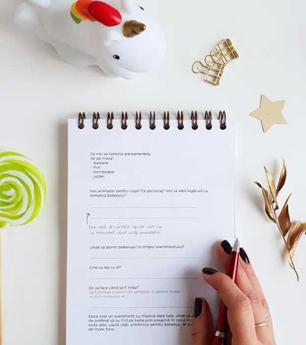 Agenda pentru organizare botez