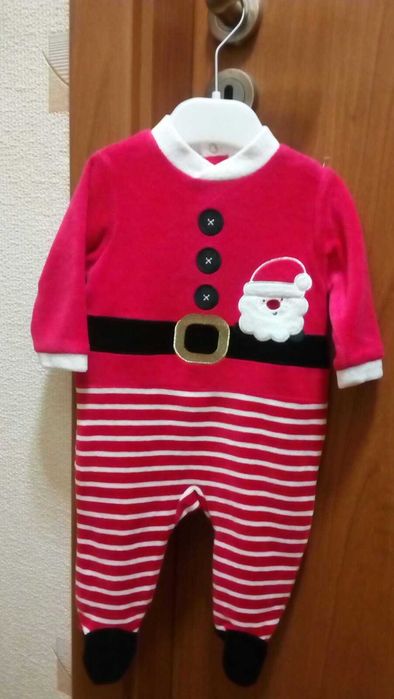 Бебешки Коледни плюшени гащеризончета.И 100 % COTTON
