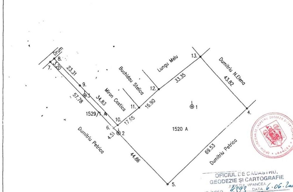 Teren intravilan 3480 mp Jariștea utilități, casă de vacanță sau fermă