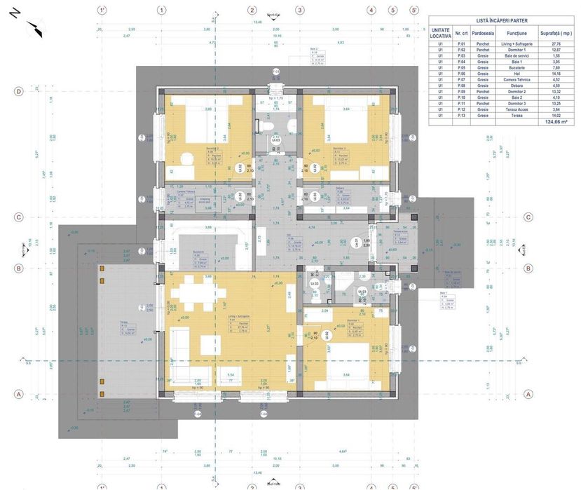 Tautii Magheraus (zona Primariei)–casa pe parter, la rosu, teren 5 ari