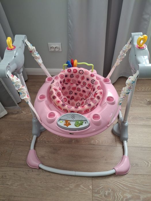 Saritor/jumper ajustabil pe inaltime si scaun rotativ pentru copii