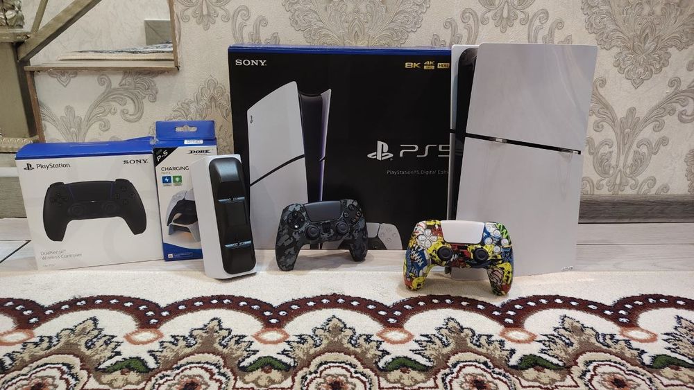playstation 5 slim 1тб 2 джойстик Топ игры состояние идеальное