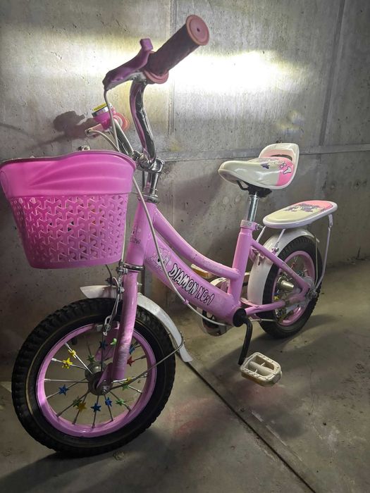 Bicicletă copii roz SIMON NOBI 14" – stare foarte bună