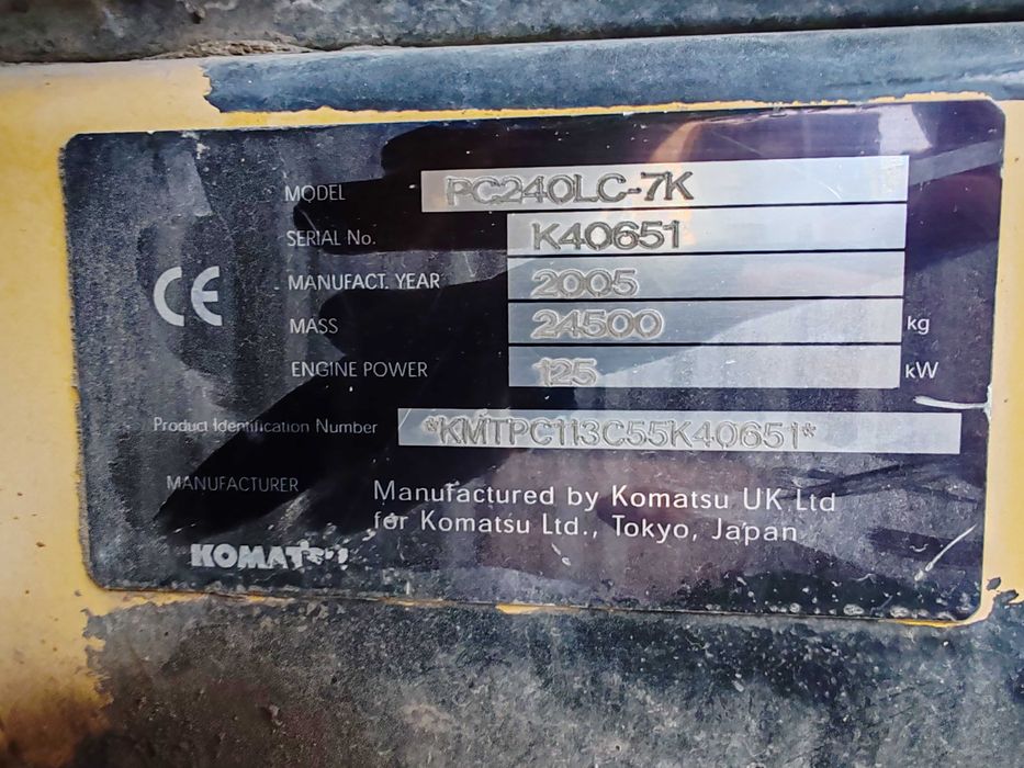 Excavator Komatsu PC 240 LC-7k Accept orice test Rate/Credit