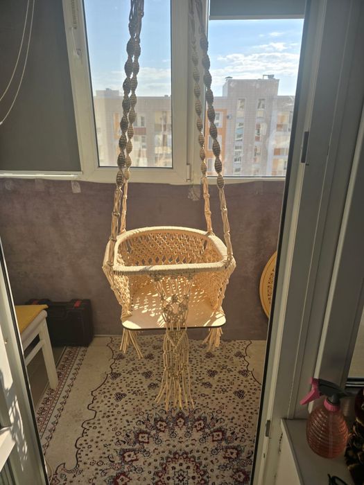 Качели макраме детские, ручная работа