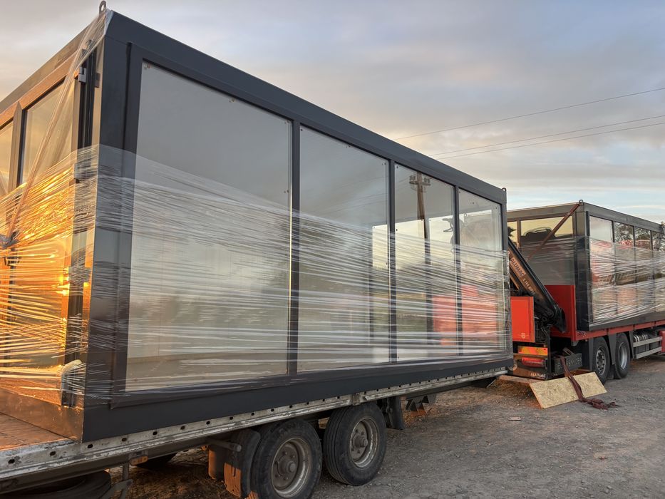 Container modular 2.7m latime cu 6m lungime se afla pe stoc nu necesita avans cu plata la livrare