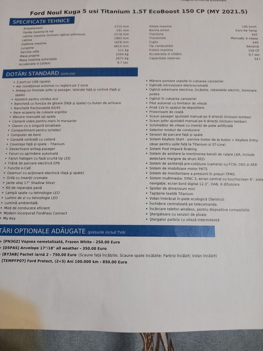 Ford Kuga Titanium 2022