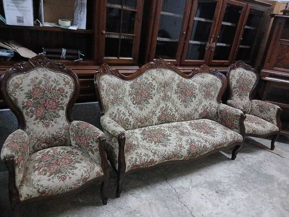 Canapea cu 2 Fotolii Stil Luigi Filippo