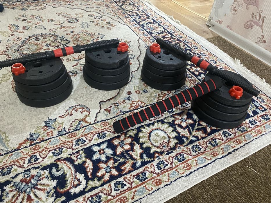 Гантели по 15кг общий вес 30 кг