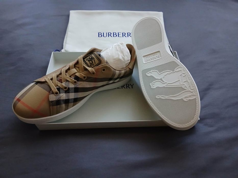 Burberry Textile Check Sneakers NEW