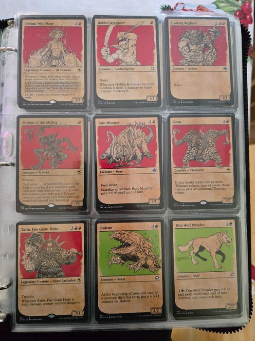 MTG all Forgotten Realms and Baldur's Gate cards with this art style