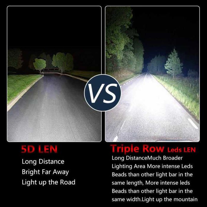 7D Извит диоден ЛЕД бар, извит бар / LED bar 80СМ 405W