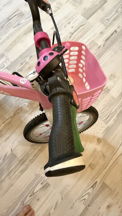 Bicicleta copii Woom 3 Automagic Go cu roti 16" pink/albastru/casca Woom M  rosu