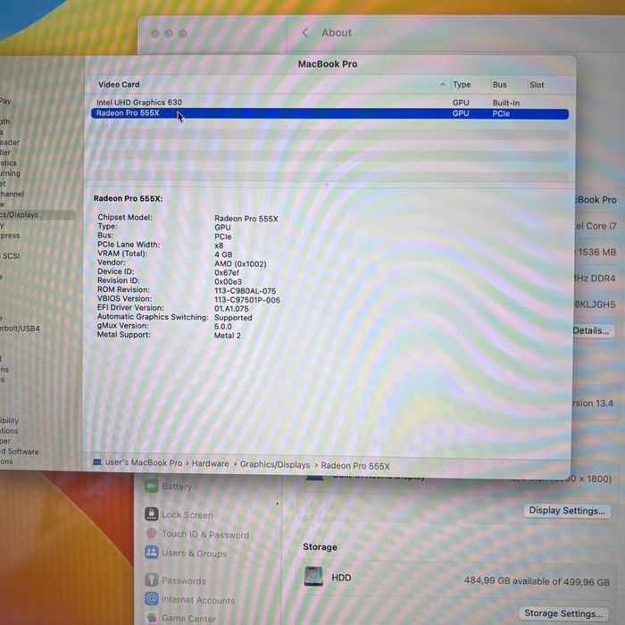 MacBook Pro 15” 2018