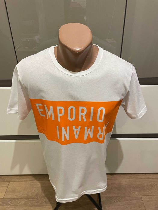 EMPORIO ARMANI, Оригинални тениски в оранжево и черно