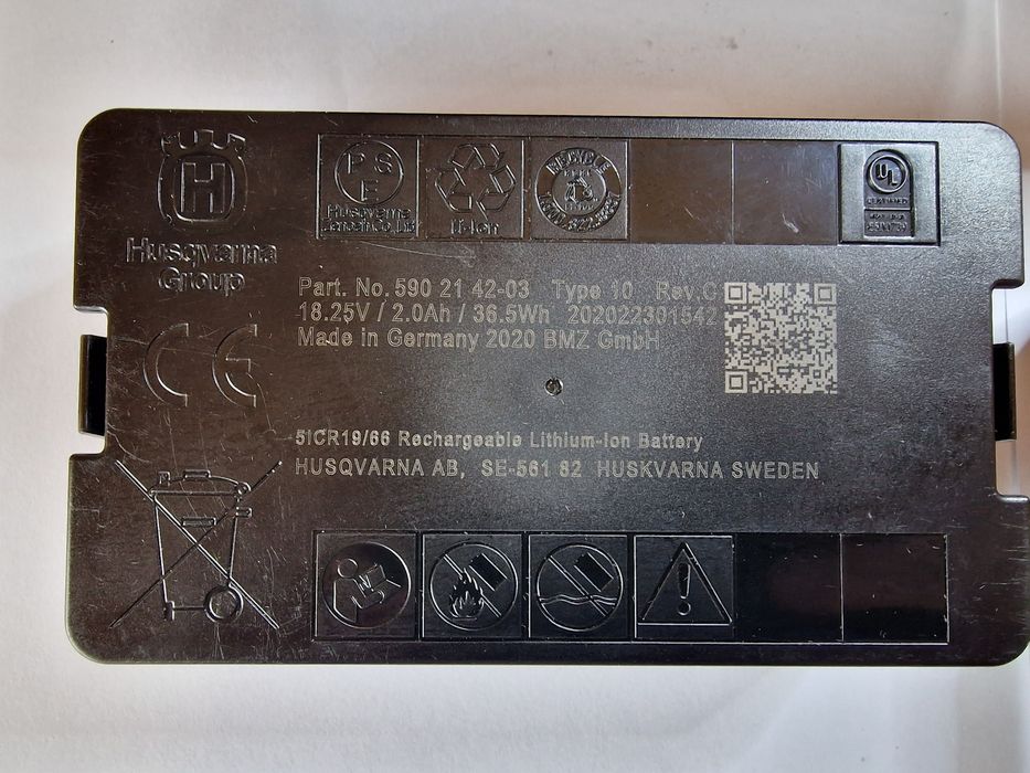 -50% Baterie 18V 2.0Ah Husqvarna Automower 305 310 315 Gardena Sileno