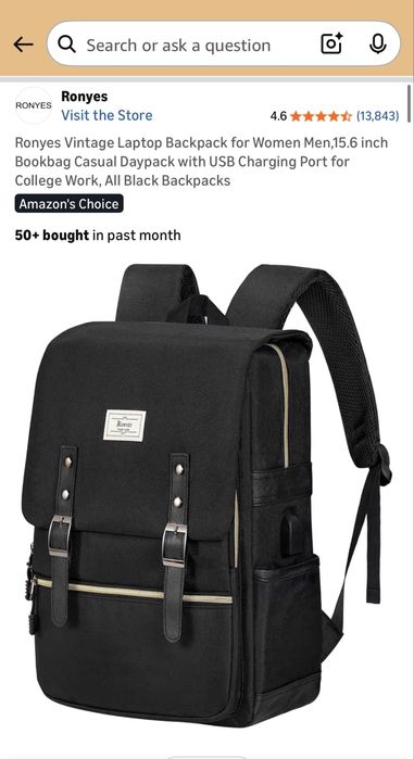 Рюкзак Ronyes черный