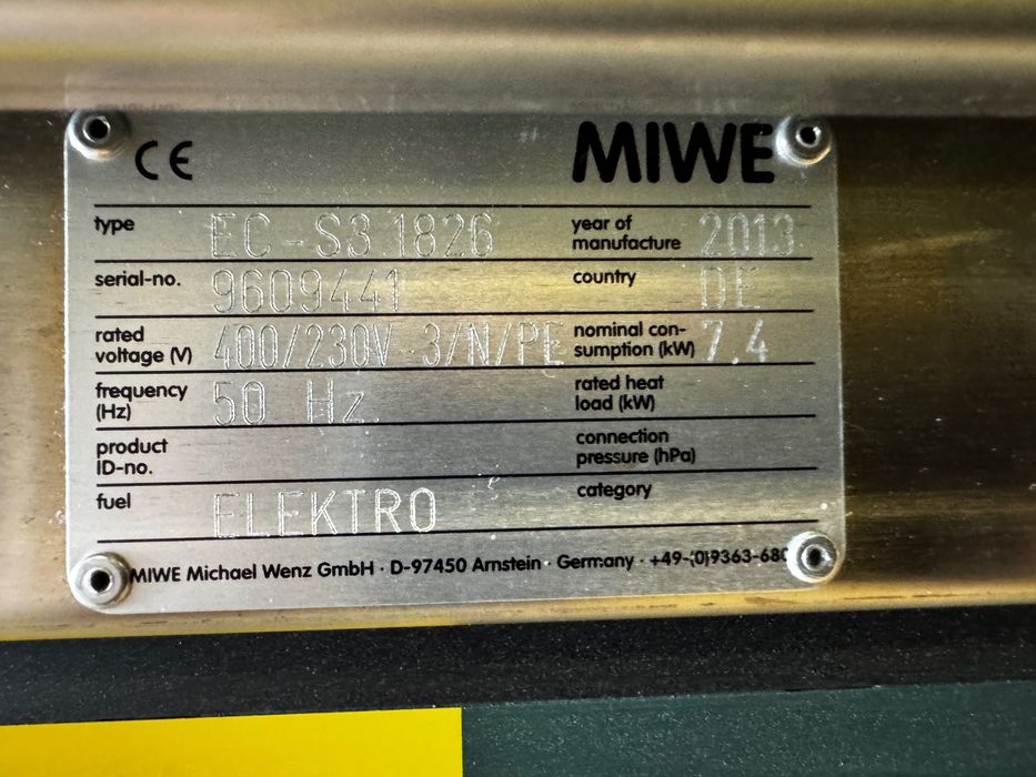 Cuptor electric patiserie MIWE  cu dospitor