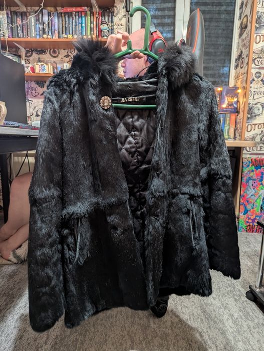 Шуба из натурального кролика