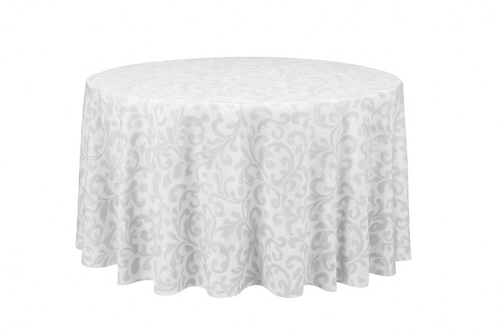 Луксозни кръгли бели покривки за маса - 320 см