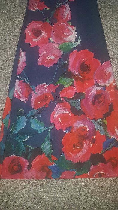 Лот болеро и рокля с акварелни рози за момиче  128-134 см