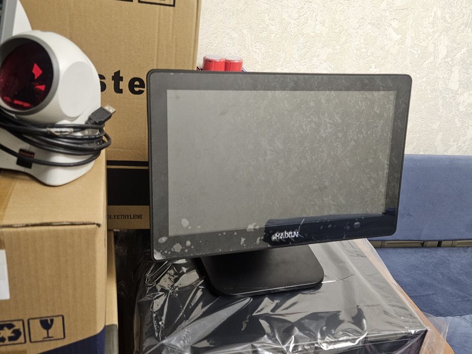 Принтер этикеток + принтер чеков+ Pos моноблок + денежный ящик+ сканер