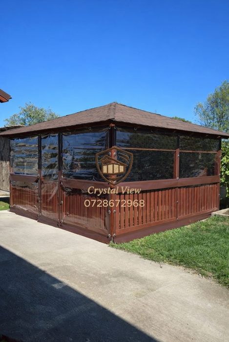 Închideri terase/foisoare cu folie transparentă