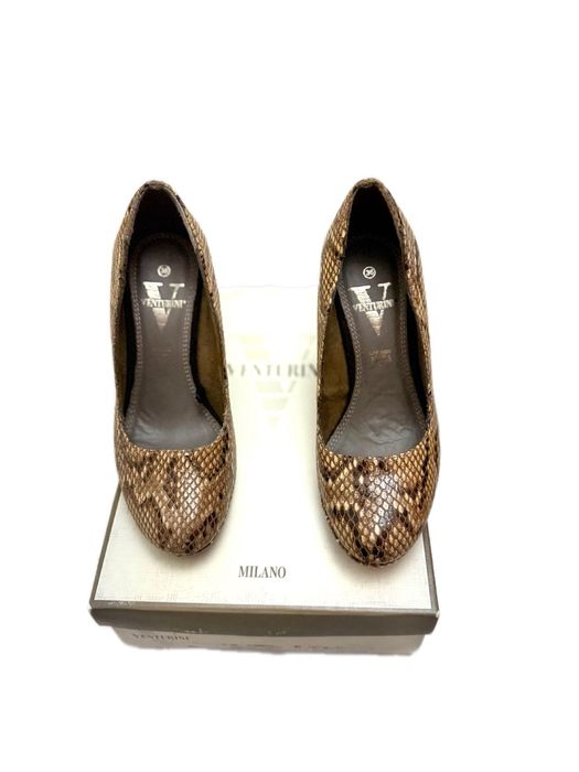 Pantofi piele naturală Venturini Milano 36 – stiletto snake print elegant luxury