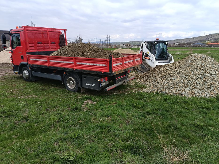 Agregate, Sort, nisip, piatra concasata, pamant gazon