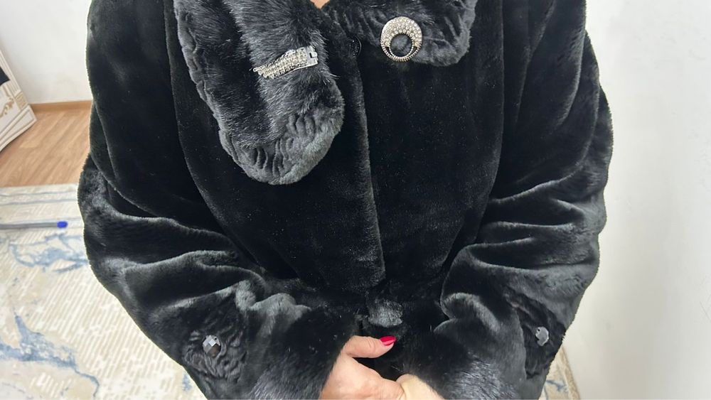 Шуба из мутона зима